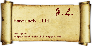 Hantusch Lili névjegykártya